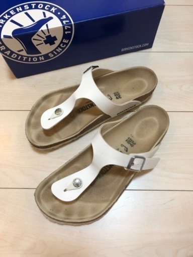 ビルケンシュトック サンダル サイズ 39 25cm 白 ギゼ BIRKENSTOCK ドイツ製 GIZEH 2022年夏購入