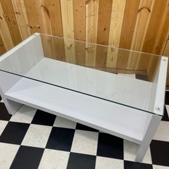 家具在庫処分SALE☆ ガラスセンターテーブル　900×450×...