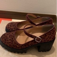 豹柄　厚底パンプス　ウィゴー　24.5くらいの画像