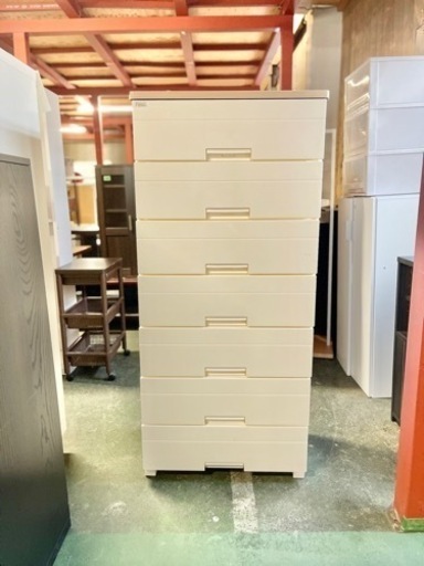 激安‼️ フィッツプラス チェスト 7段幅65cm プラスチック多段収納  Fits 安全ロック 壁付き 清潔 スムーズ 木製天板 完成品 日本製