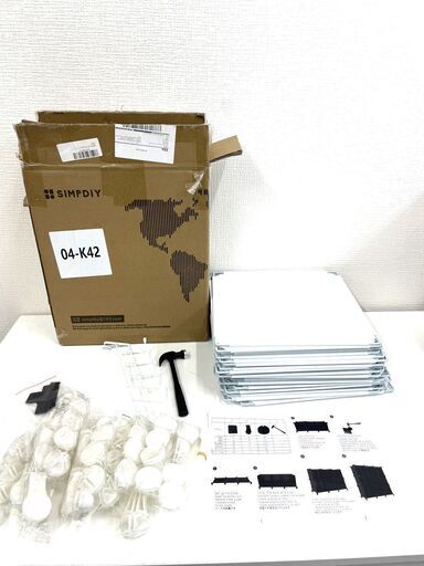 【REGASTOCK 江東店】SIMPDIY 本棚大容量 収納棚 組み立て式 幅300mmx奥行300mmx高300mm- 白（9ボックス）