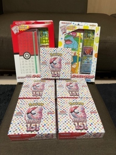 ポケモンカード151 box シュリンク付き5箱。＋おまけでカードファイル