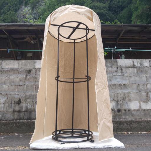 カバー付き 回転ハンガーラック キャスター付き