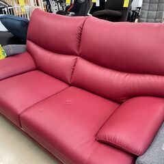ジモティ来店特価!! 2人掛けソファー レッド J-0725