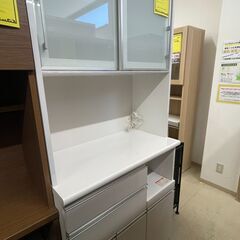ジモティ来店特価!!　レンジボード　マナベ　ホワイト　　J-0728