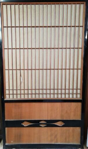 お話し中　古い建具　2枚　　昭和レトロな建具
