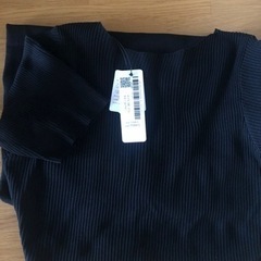 coca ポートネックサマーリブニットワンピース(黒)の画像