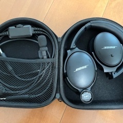 航空機用ヘッドセット（BOSE QC45とOSEI Crysta...
