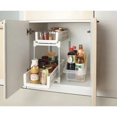 ニトリ Nスライドトレー2段ラック キッチン下収納の画像