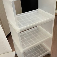 【取引中】無印良品 ポリプロピレン組立式ワゴン・キャスター付・３段の画像