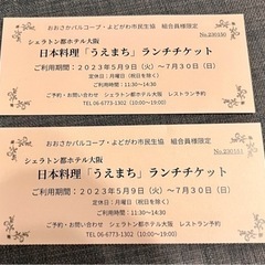 7/27迄限定　シェラトン都ホテル大阪　ランチチケット　2枚