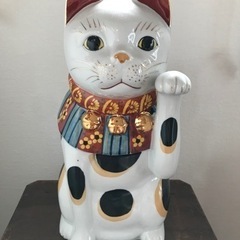瀬戸焼　招き猫　約33センチ
