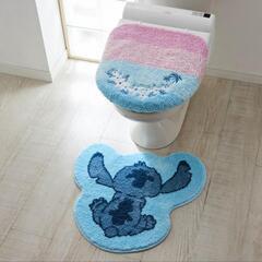 ✨未使用品✨　スティッチ　トイレマット＆フタカバーセットの画像