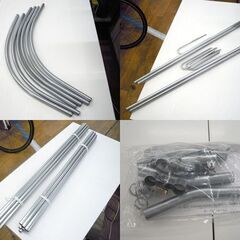 開封未組立品 南榮工業 サイクルハウス 2台用 グレー パイプ車庫 物置 自転車置き場 収納倉庫 札幌市 厚別店の画像