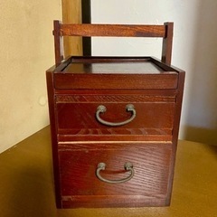 引き出し付き小物入れ　鏡付き小物入れ