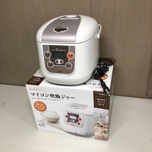 T319 BONABONA 3.5合炊き マイコン炊飯ジャー BK-R60-WH 2016年製 石狩市