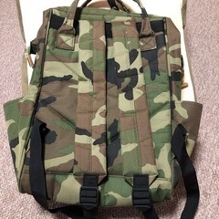 美品　anello アネロ 迷彩 カモフラ デイバック リュック カーキ ブラウン レディース の画像