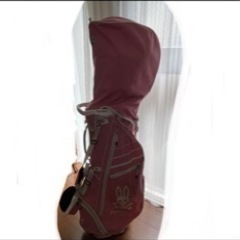 希少Psycho Bunnyサイコバニースタンド ゴルフバッグ限定ｶﾗｰピンクの画像