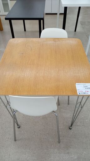 ★ジモティ割あり★ 佐藤産業 ダイニングセット ライトブラウン H75×D80×W80 クリーニング済み TJ1459