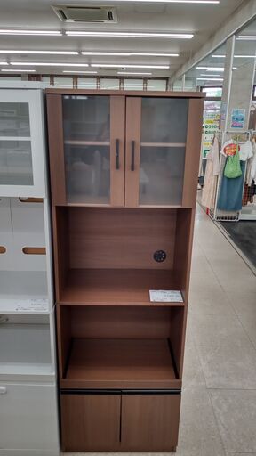 ★ジモティ割あり★ NITORI 食器棚 茶 H178×D38×W60 クリーニング済み TJ1466