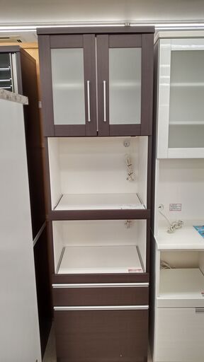 ★ジモティ割あり★  食器棚 茶 H200×D41.5×W59 クリーニング済み TJ1467