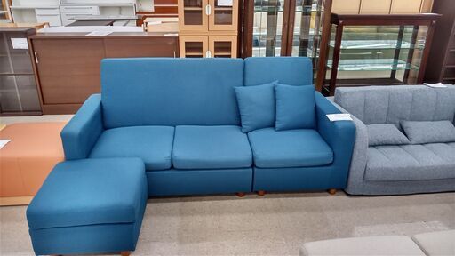 ★ジモティ割あり★  ソファー 青 H×D×W クリーニング済み TJ1470