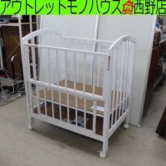 ミニベビーベッド 白系 60×90 キャスター付き カトージ K...