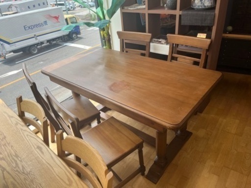 M091★スペイン製★ダイニング５点セット★ダイニング★幅1500mm
