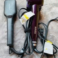 電動カール ストレートブラシアイロン