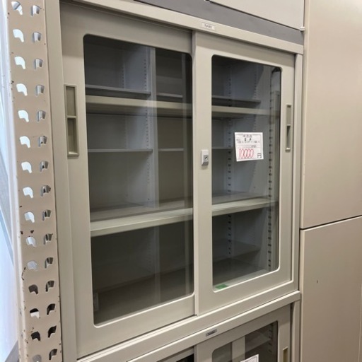 書庫　書棚ガラス戸　事務用品　棚