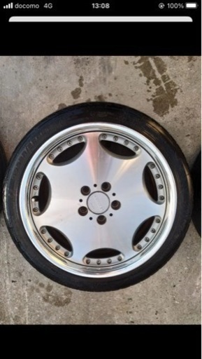 シャレン　18インチ　7.5j +43 114.3 5穴　215/45r18 22年タイヤバリ溝