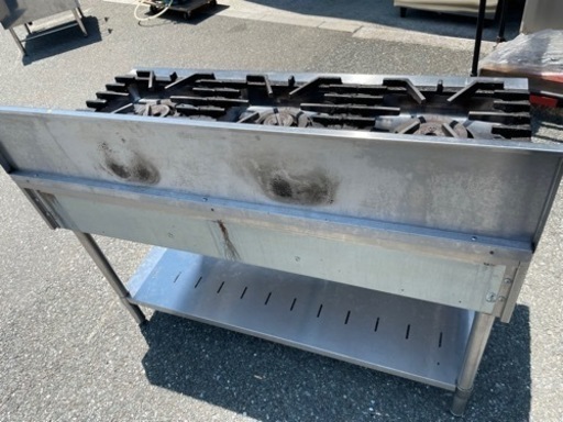 ■中古品 マルゼン5口コンロ RGT-1265C 2019年 LPガス1200ｘ600ｘ800ｍｍ 動作問題なし■