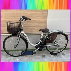 美車🌈大容量12Ah🌈pas with パスウィズ　電動自転車　電動アシスト自転車　26インチ　中古   72110