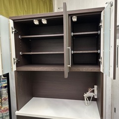 ニトリ レンジボード キッチンボード 食器棚 超美品 送料無料 ニトリ（NITORI） 幅57.5cm 家電たっぷりレンジボード (引出しタイプ