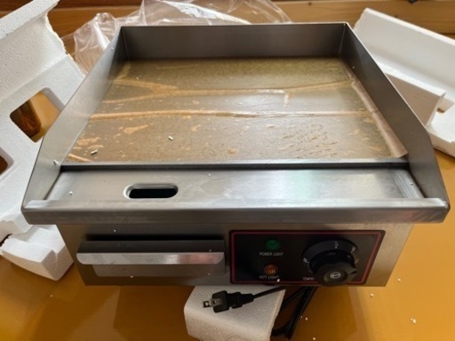  グリドル プレス鉄板　業務用電気グリル 卓上鉄板焼 グリドル鉄板焼き いか焼き パンケーキ 冷麺 焼飯 厚くする 手掴み機 屋台を設