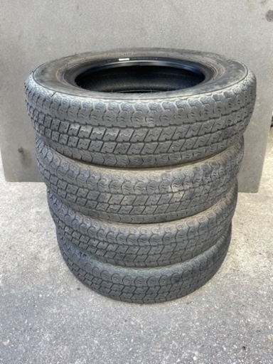 はめ替え工賃込み！ヨコハマ145/80R12 80/78N LT中古4本セット！20年製 軽トラ、軽バンなど貨物用