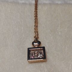 CECIL McBEE（セシルマクビー）ネックレス　ピンクゴールド風　ハートモチーフの画像