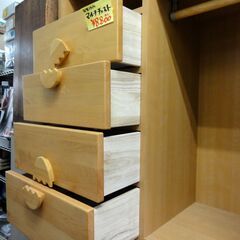 岡製作所 マルチチェスト 幅80×高113×奥行40㎝ ナチュラル系 子供部屋 衣類 収納 片付け 家具 札幌市 中央区 南12条の画像