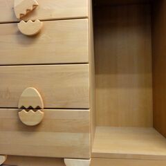 岡製作所 マルチチェスト 幅80×高113×奥行40㎝ ナチュラル系 子供部屋 衣類 収納 片付け 家具 札幌市 中央区 南12条の画像