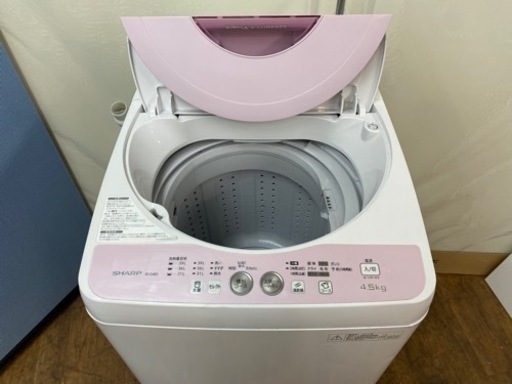 I386 ? かわいいピンクカラー♪ SHARP 洗濯機 （4.5㎏） ⭐ 動作確認済 ⭐ クリーニング済