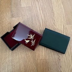 名刺入れ カードケースセット 玉虫塗り mira schon 2点セットの画像