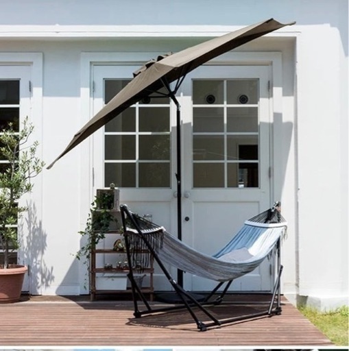 ガーデン ハーフパラソル 半円パラソル 角度調整