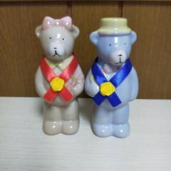 可愛いくまさんの、ソルト、ペッパー入れ
