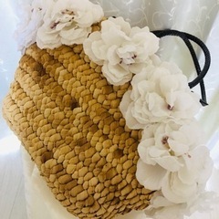 花かごバック❤️新品！大きめですよの画像