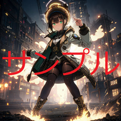美少女 イラスト AI スチームパンク 近未来2