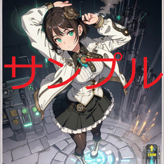 美少女 イラスト AI スチームパンク 近未来3