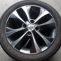 スズキ純正アルミホイール　165/55R15　MH34S　ワゴンR　スティングレー　T　タイヤ　深溝　中古品の画像