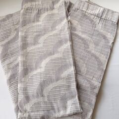 グレーのカーテン/日本製/一間掃き出し窓用/中古/21072023