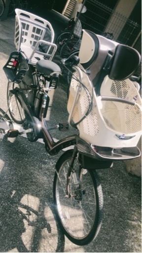  【取引交渉中】電動自転車 子供乗せ ヤマハ ブラウン 前22×後26インチ