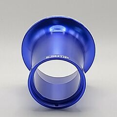 キャブレター ファンネル　青メタ　アルミロングファンネル　45～50mm　1個の画像